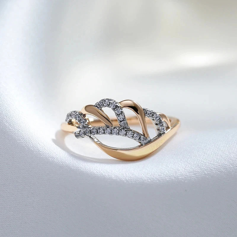 Major Flare Artistry Rose Gold Ring - Rose Gold Plated Jewellery Major Flare Artistry Rose Gold Ring - Rose Gold Plated Jewellery